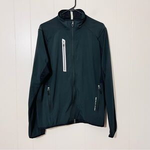 RLX Ralph Lauren Jacket  Packable Stretch Full Zip Mens Size M (BLACK /Charcoal)